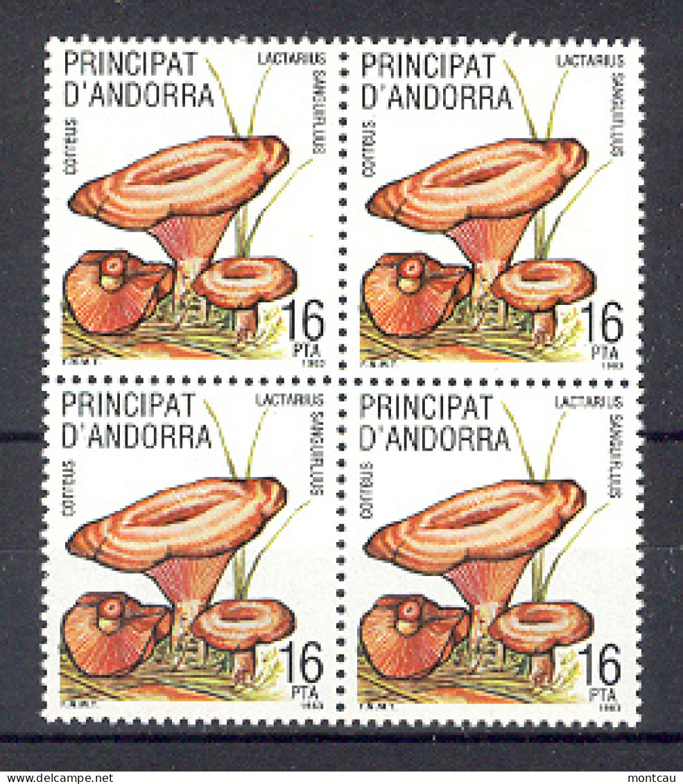 Andorra - 1983, Setas E=170 S=155 Bl (**) - Paddestoelen