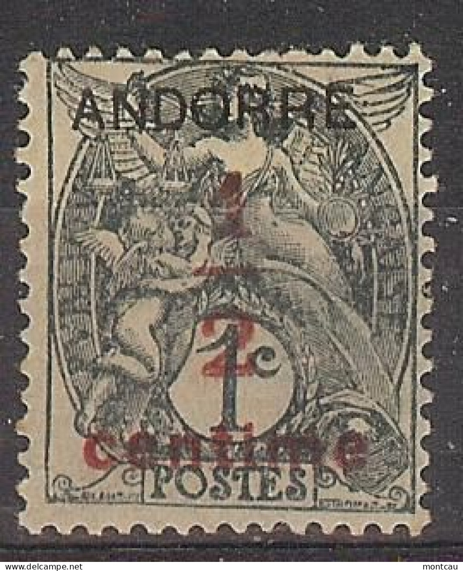 Andorra -Franc 1931 Sello Habilitado 0.5 C  Ed=1 (*) Sin Goma - Unused Stamps