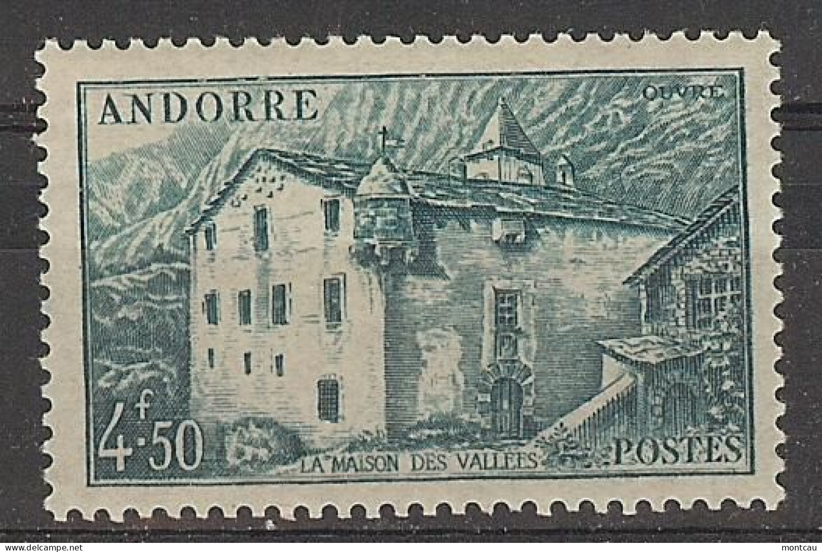 Andorra -Franc 1944-46 Paisaje 4.50 Fr Ed=111 (*) - Nuovi