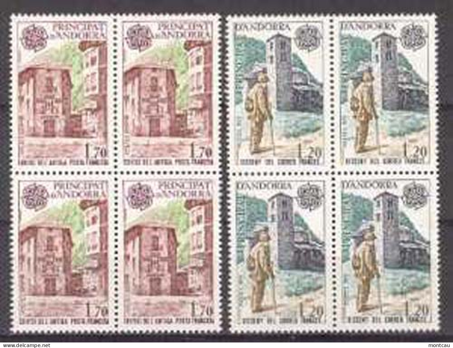 Andorra -Franc 1979 Europa. Y=276-77 E=297-98 (**) Bloq - Unused Stamps
