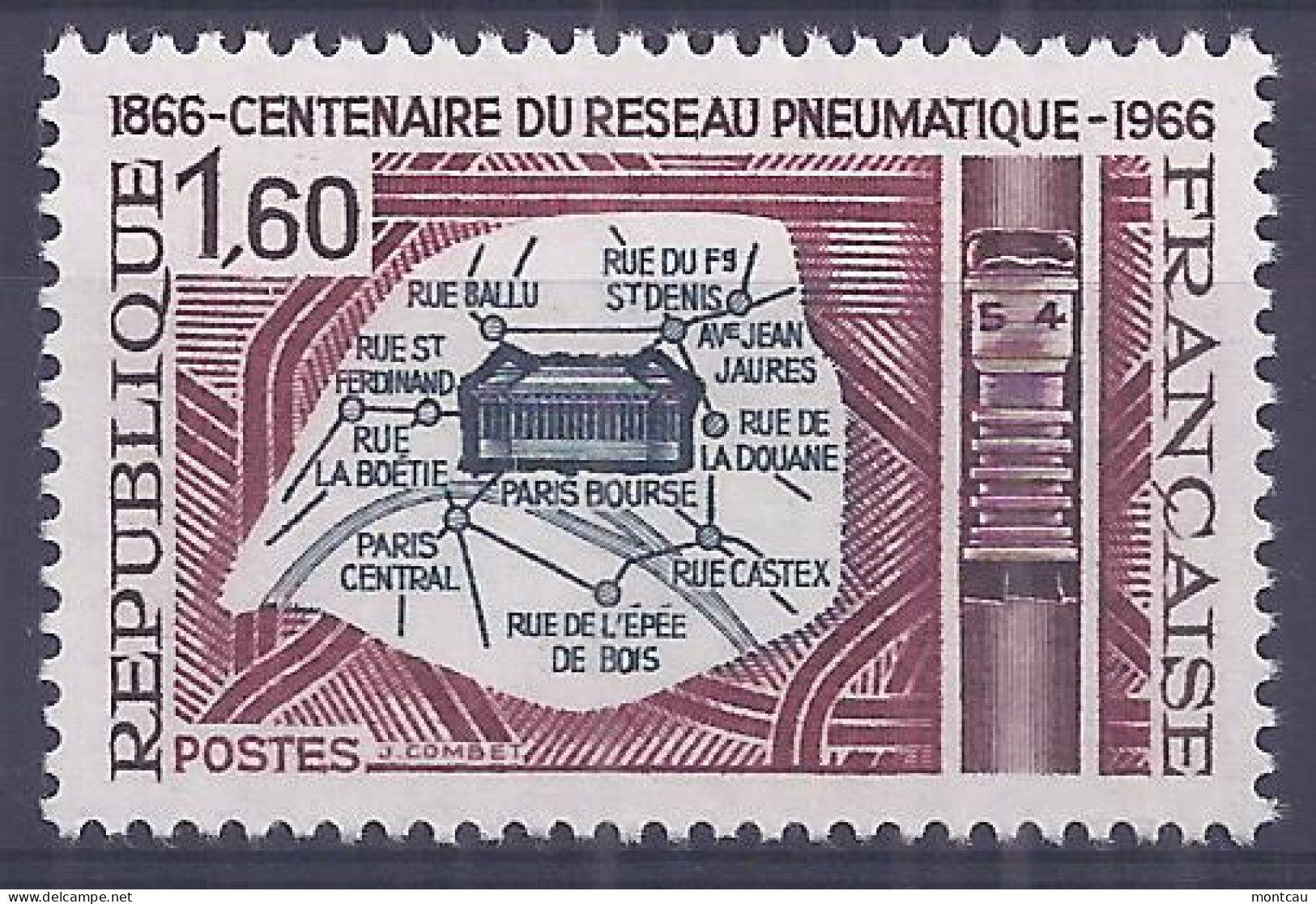 Francia 1966. YT = 1498 -  (*). Correo Neumatico - Nuovi