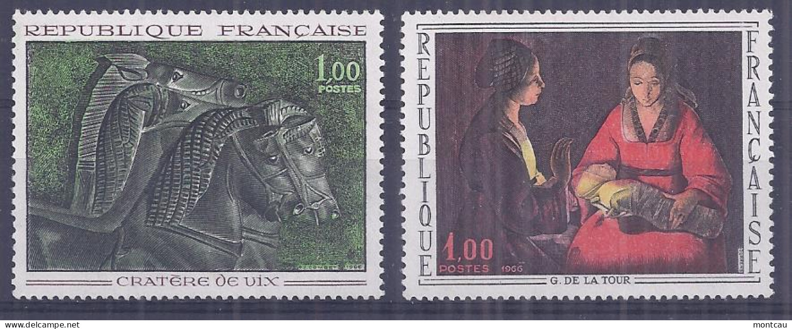 Francia 1966. YT = 1478-79 -  (*). Obras De Arte - Unused Stamps