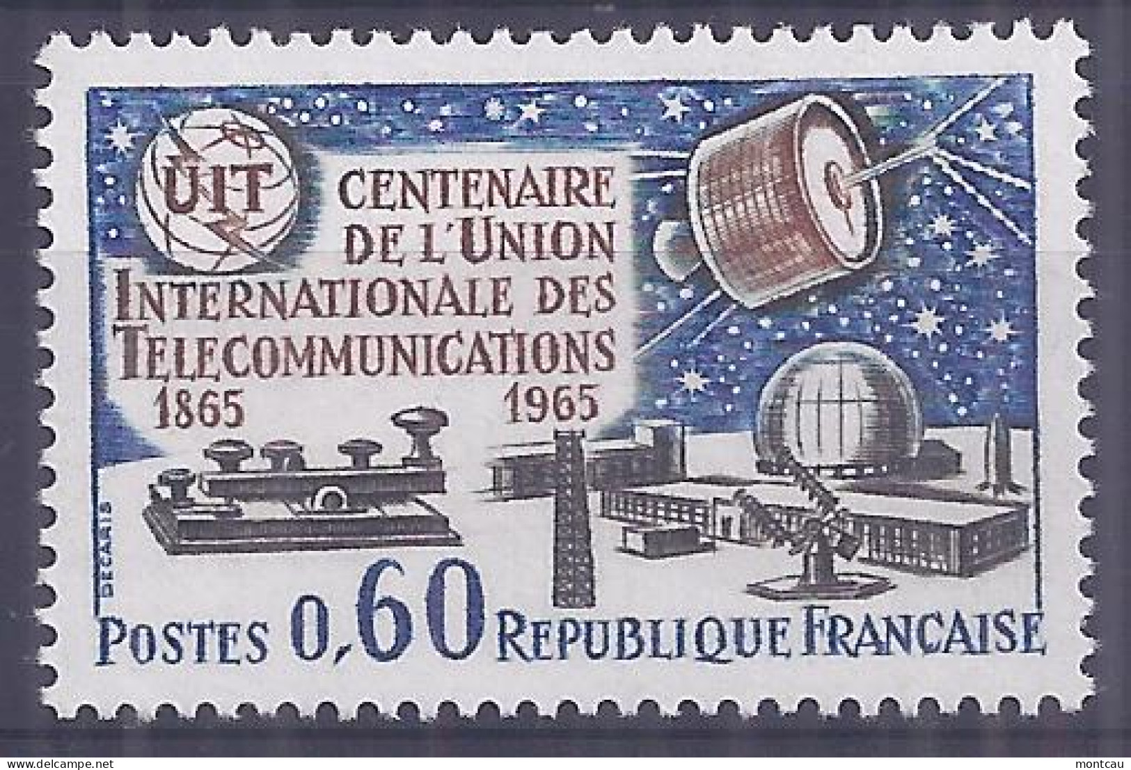 Francia 1965. YT = 1451 -  (*). Cent UIT - Neufs