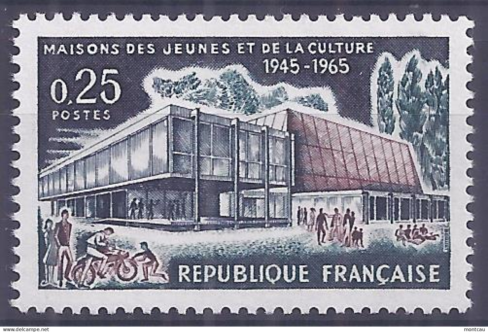 Francia 1965. YT = 1448 -  (*). Casa De Los Jovenes - Neufs