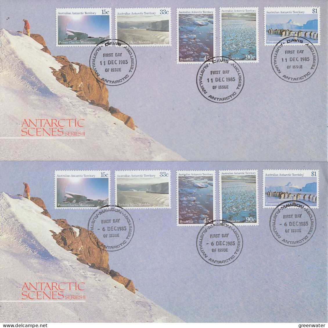 AAT 1985  Landscapes 5v 5 FDC (OO180) - FDC