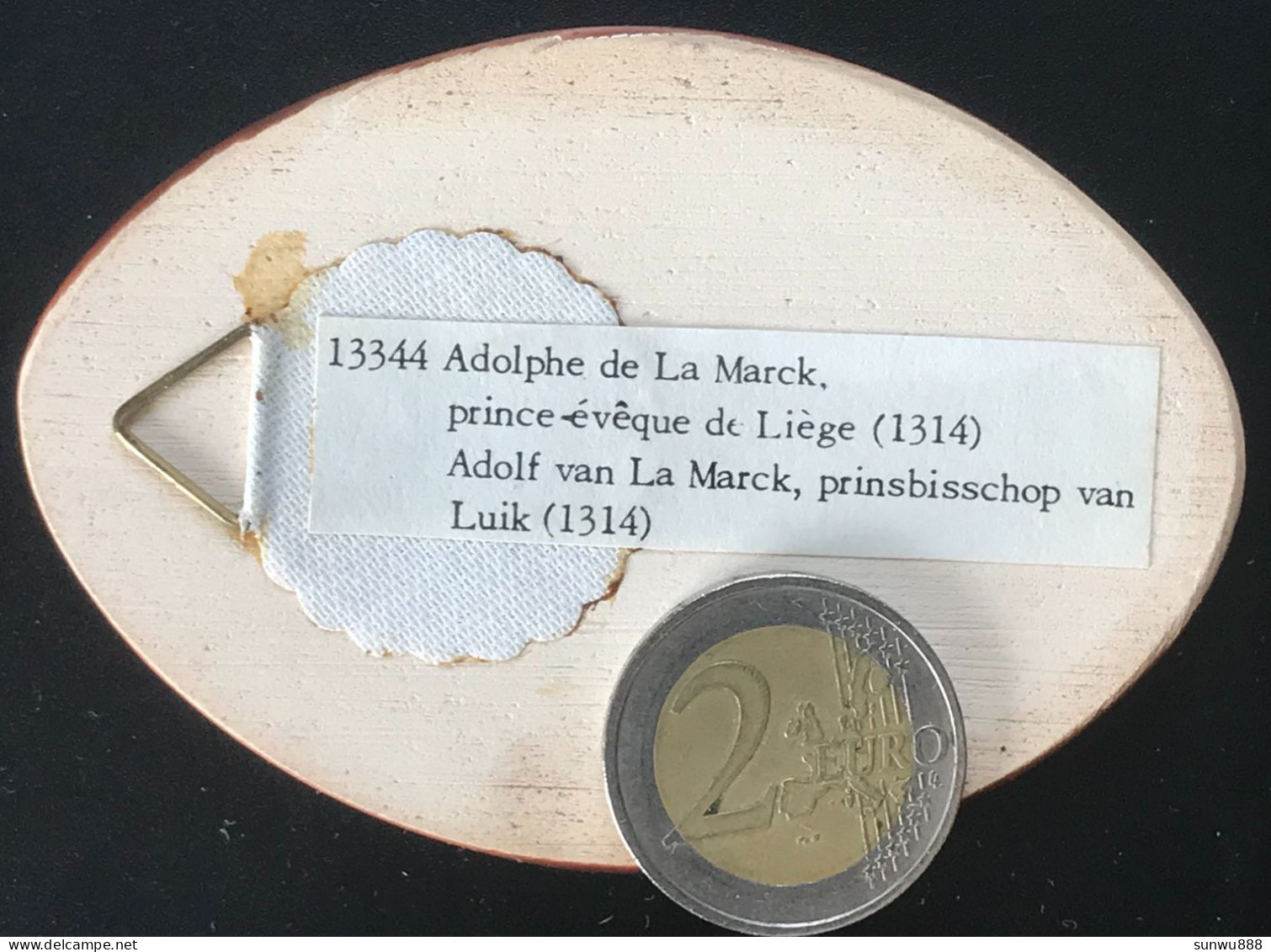 Reproduction Moulage Ancien Sceau Plâtre & Céramique - Adophe De La Marck Prince Evêque De Liège (1314) - Cachets