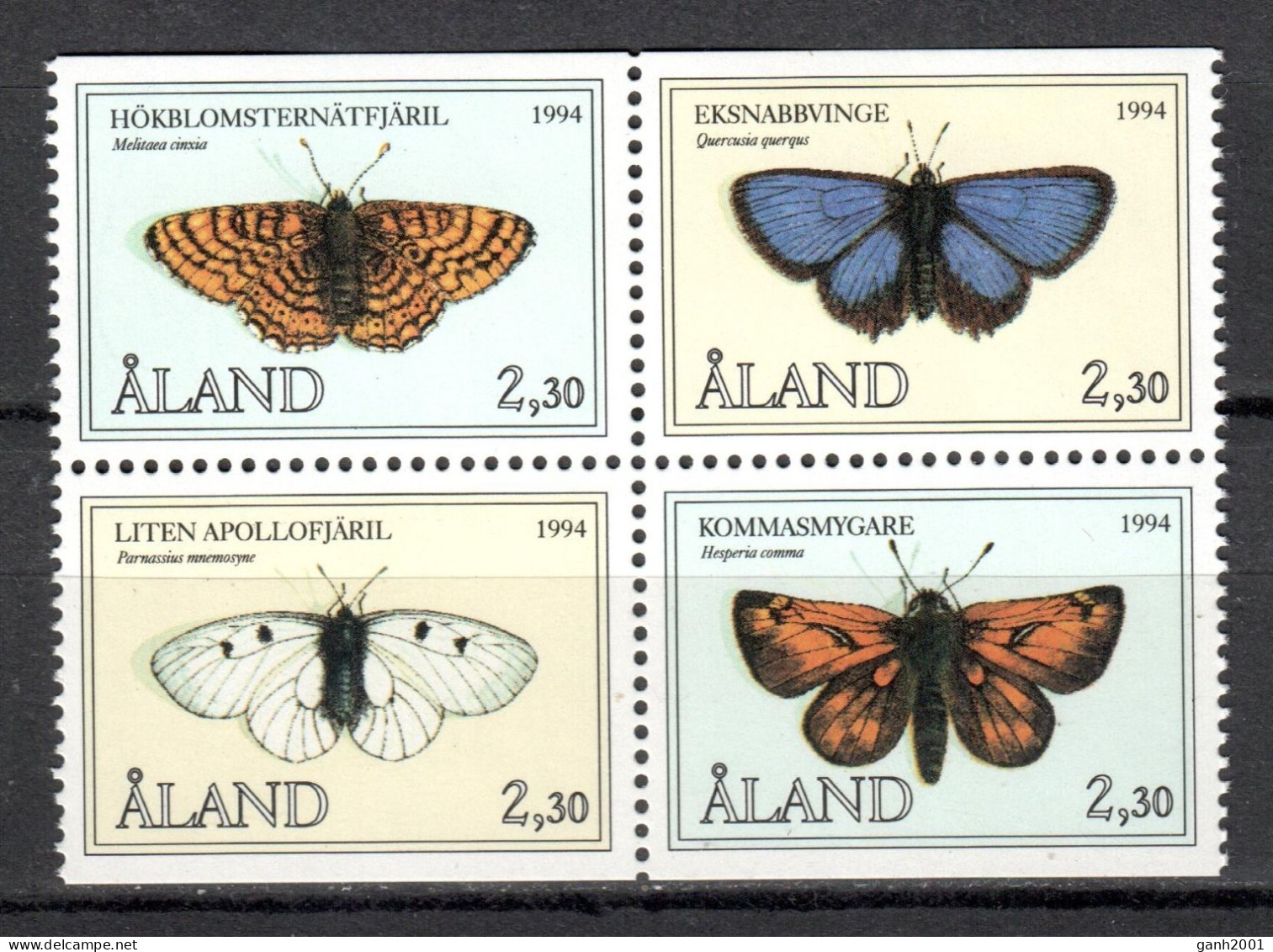 Aland 1994 / Butterflies MNH Mariposas Papillons Schmetterlinge / Mo19  3-11 - Papillons