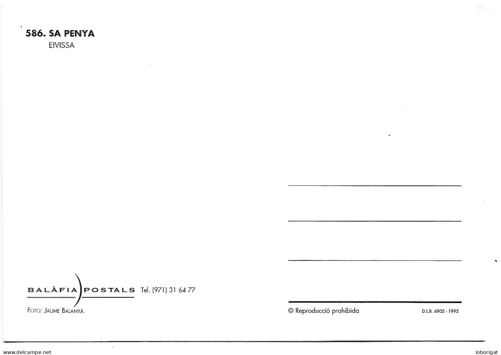 " SA PENYA ".-  EIVISSA / IBIZA .- ISLAS BALEARES.- ( ESPAÑA ) - Ibiza