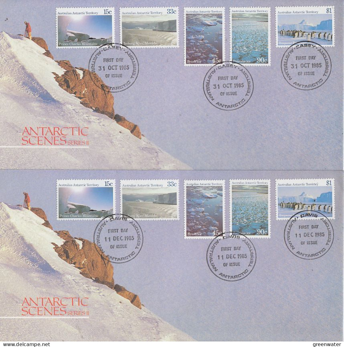 AAT 1985  Landscapes 5v 3 FDC (OO181) - FDC
