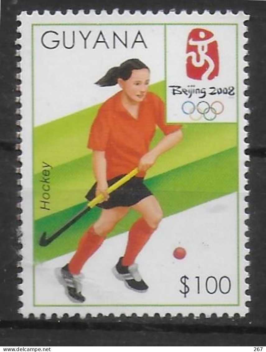 GUYANA   N° 5952  * *   Jo 2008  Hockey Sur Gazon - Rasenhockey