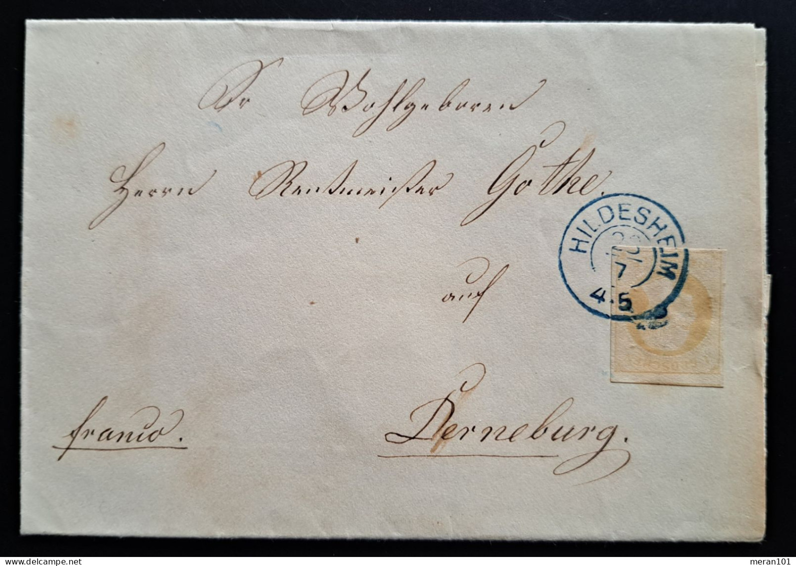 Hannover 1863, Brief Rechnung HILDESHEIM 26/7 - Hannover