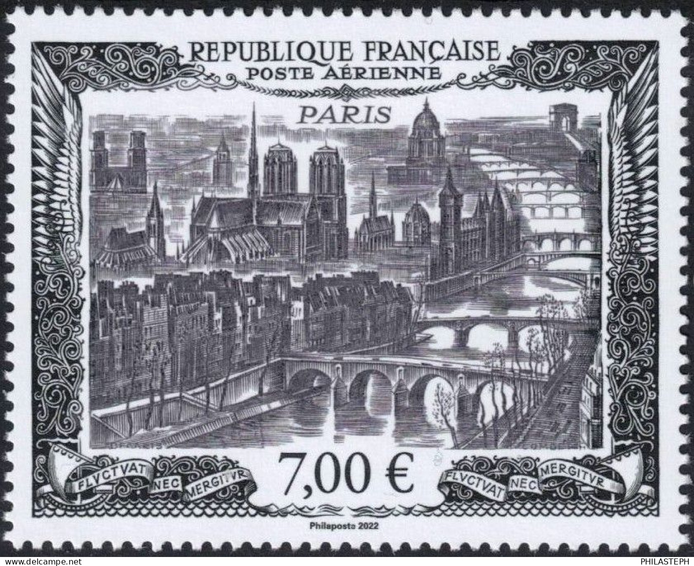 FRANCE Salon D'Automne 2022, TIMBRE ISSU DE L'AFFICHE "VUE DE PARIS" - HORS ABTS - YT PA 93A ** - Unused Stamps