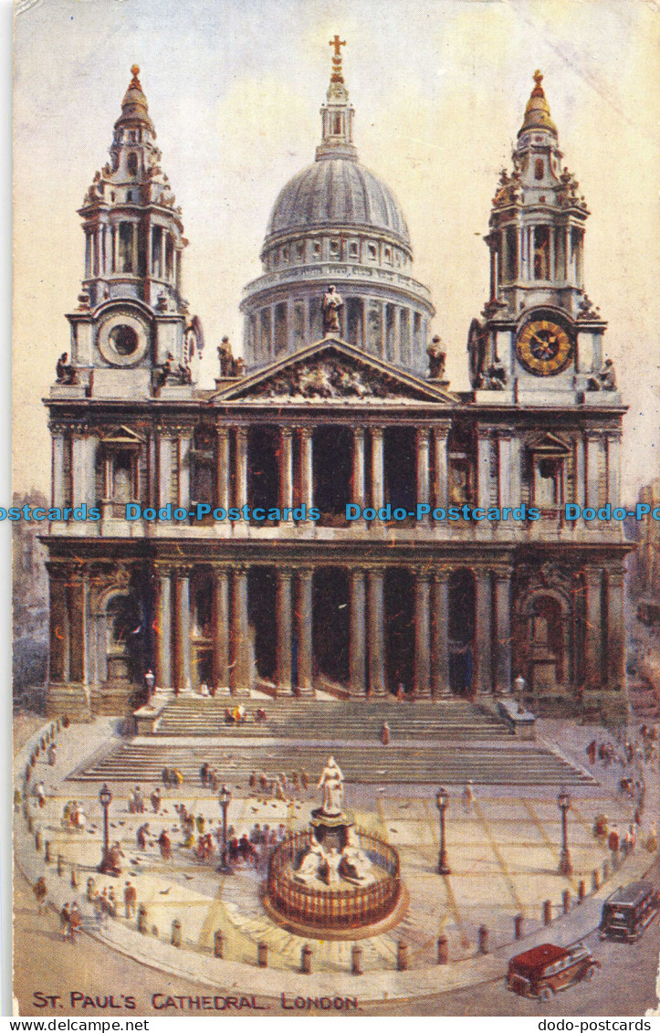 R094500 St. Pauls Cathedral. London. Valentine. Art Colour - Other & Unclassified
