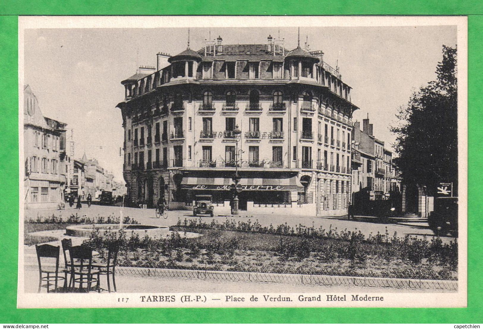 TARBES - PLACE DE VERDUN - GRAND HOTEL MODERNE- Carte Vierge - Tarbes