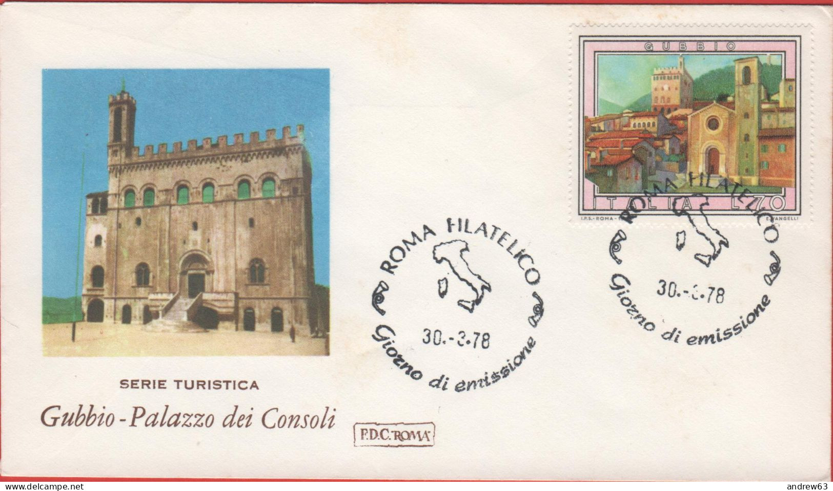 ITALIA - ITALIE - ITALY - 1978 - Turismo - 5ª Emissione - Gubbio - FDC Roma - FDC