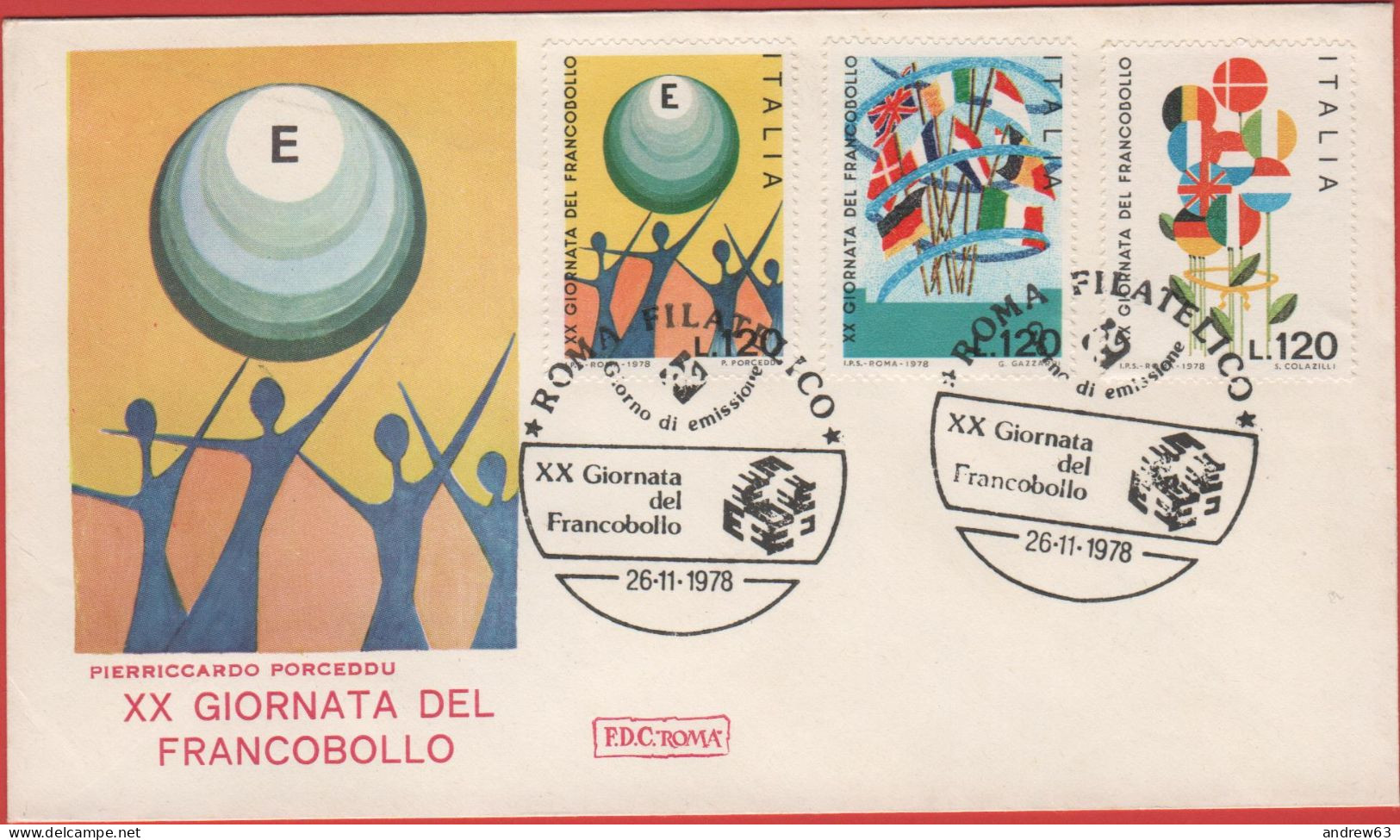 ITALIA - ITALIE - ITALY - 1978 - 20ª Giornata Del Francobollo - FDC Roma - FDC