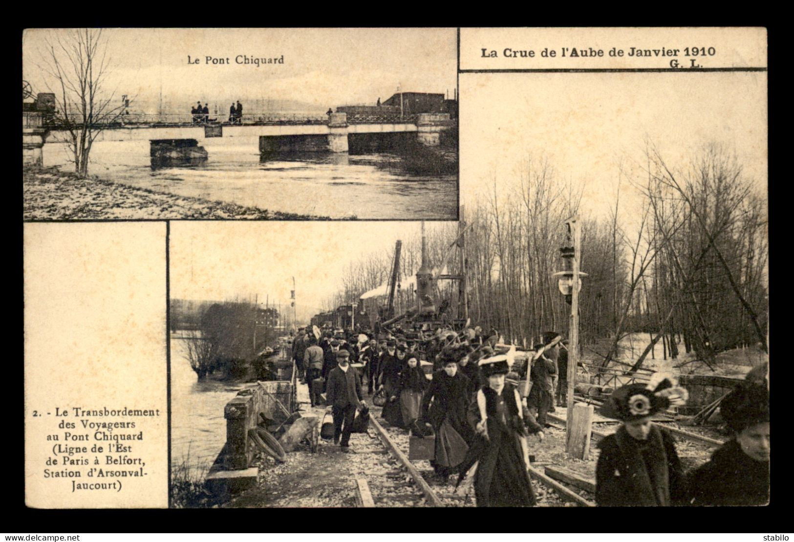 10 - ARSONVAL-JAUCOURT - INONDATIONS DE 1910 - TRANSBORDEMENT DES VOYAGEURS - Sonstige & Ohne Zuordnung