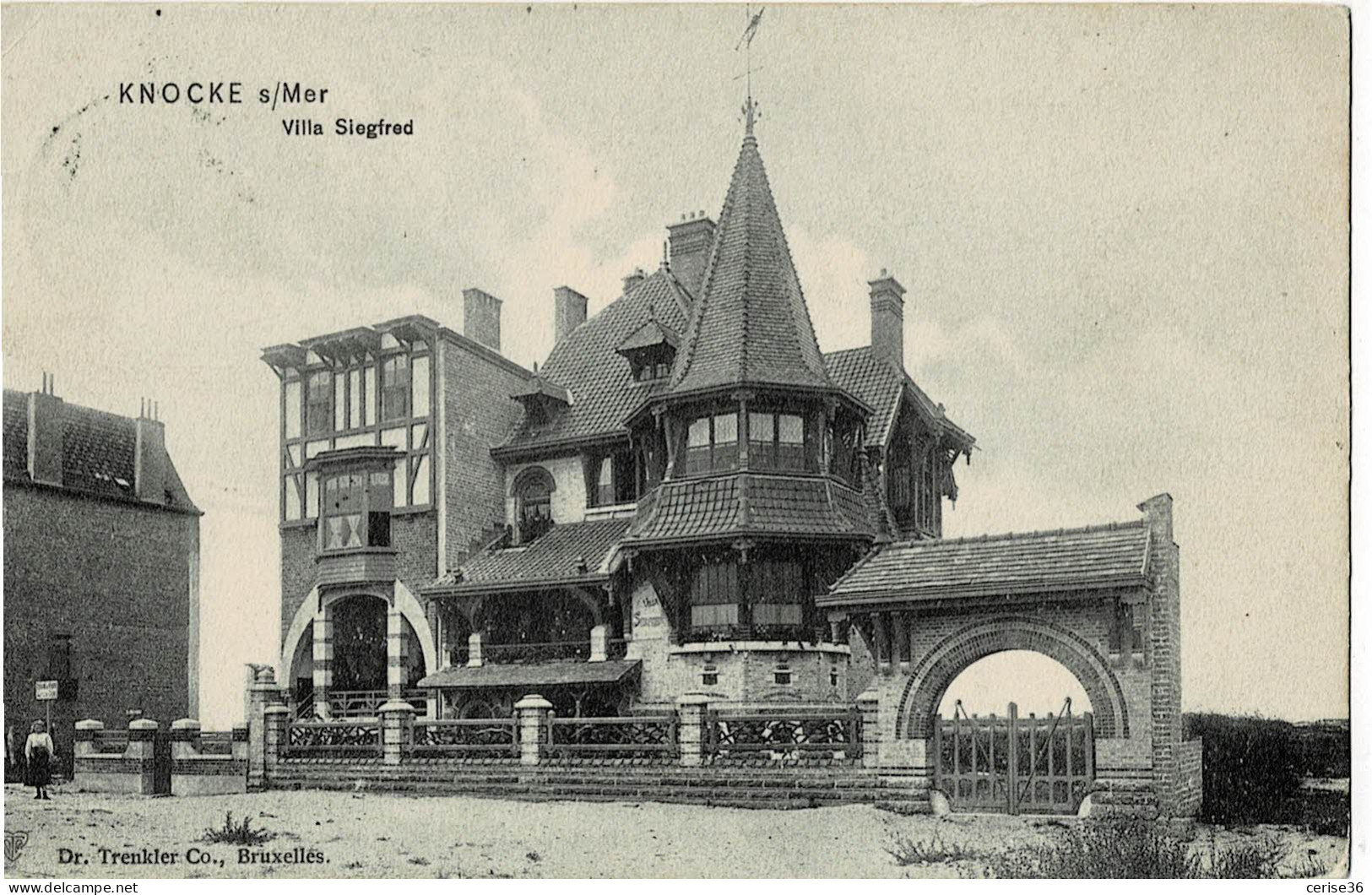 Knocke S/Mer Villa Siegfred Circulée En 1907 - Knokke