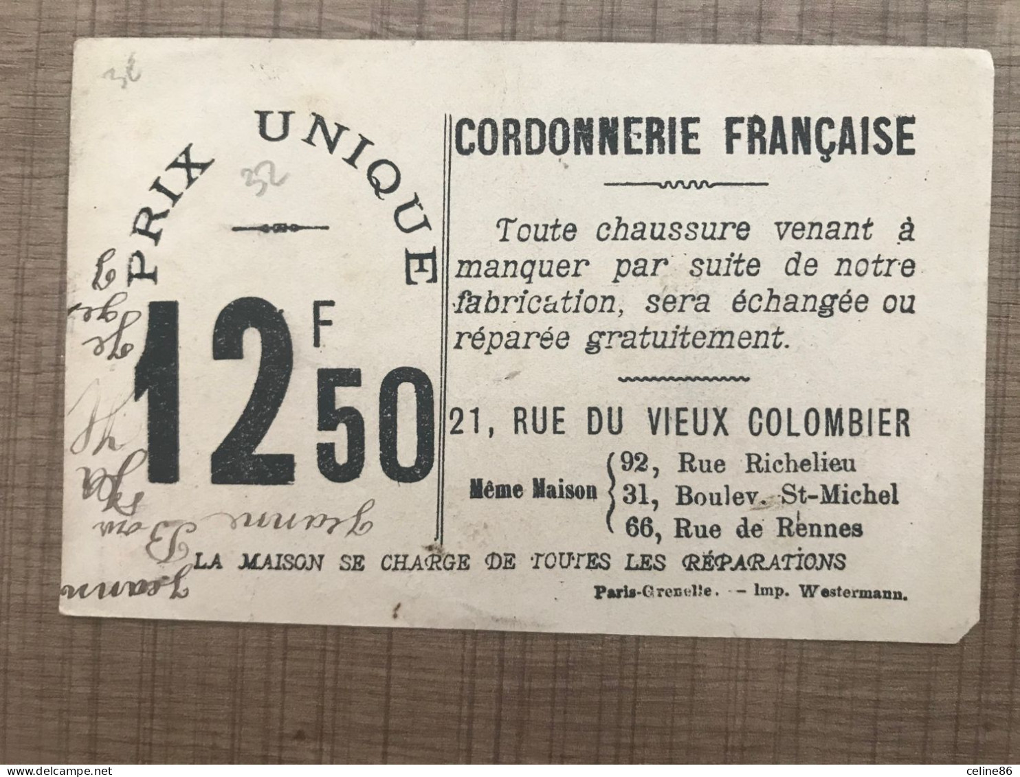 21 Rue Du Vieux Colombier Chercher L'accusé Coordonnerie Française - Other & Unclassified