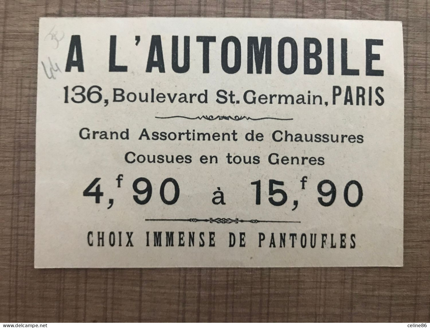 Milord Aoh ! Ou Est Ma Lady ? A L'AUTOMOBILE 136 Boulevard St Germain - Sonstige & Ohne Zuordnung