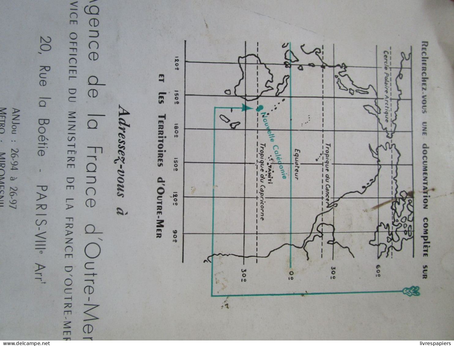 Caledonie Nouvelles Hebrides Wallis Et Futuna Publication Agence France Outremer 1953 - Non Classés