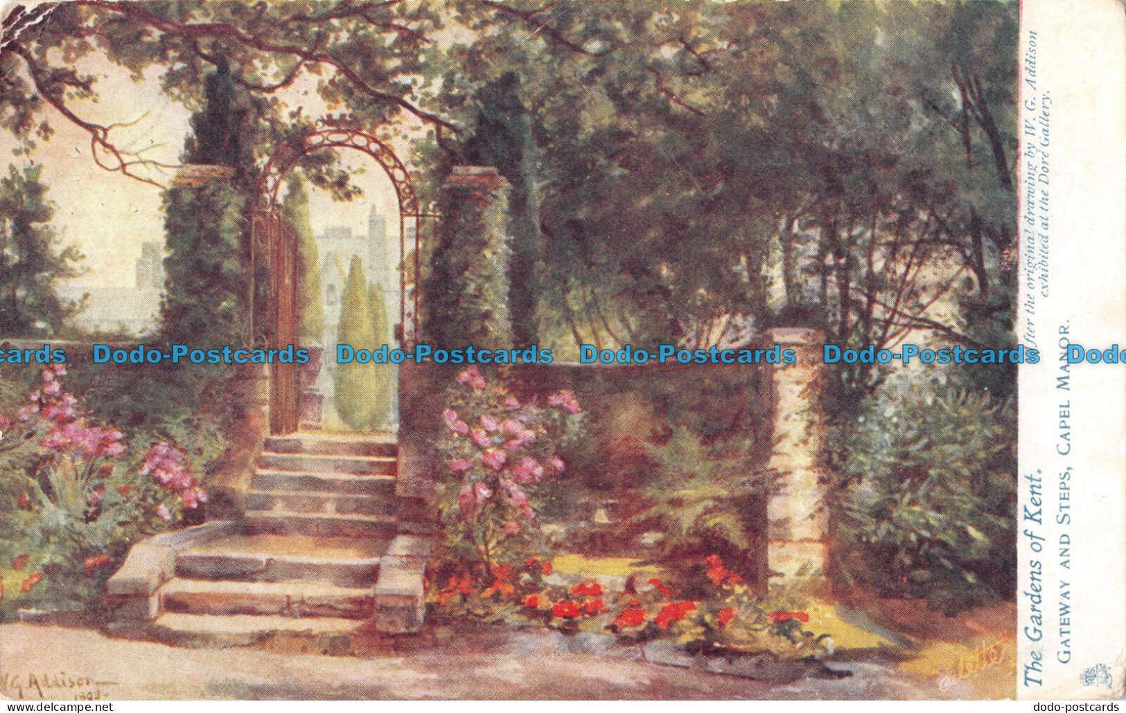 R093243 The Gardens Of Kent. Gateway And Steps. Capel Manor. Tuck. Oilette - Mundo