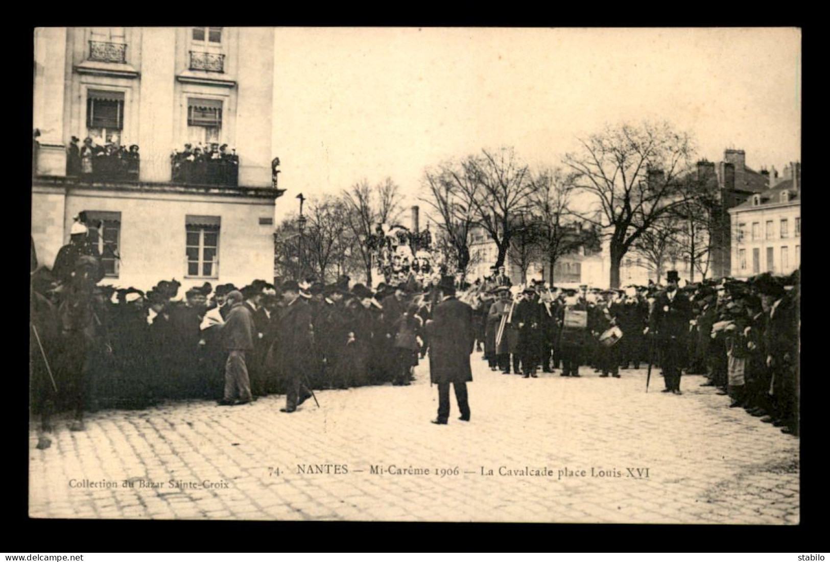 44 - NANTES - MI-CAREME 1906 - LA CAVALCADE PLACE LOUIS XVI - Nantes