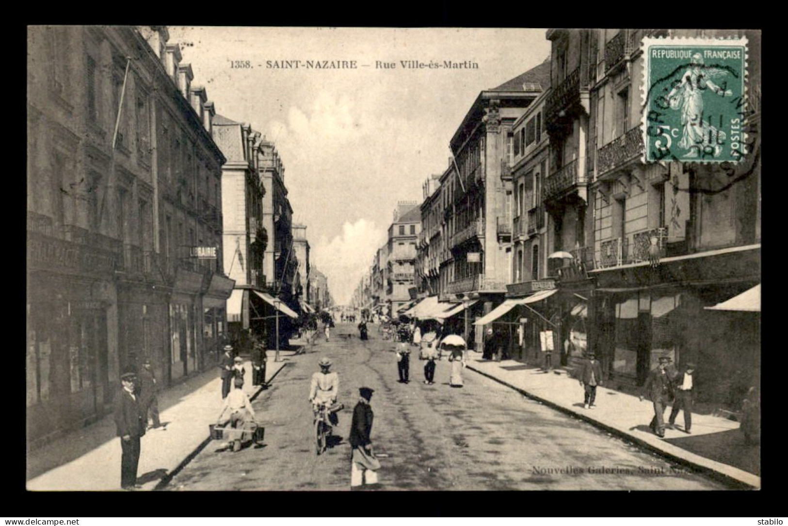 44 - ST-NAZAIRE - LA RUE VILLE-ES-MARTIN - Saint Nazaire