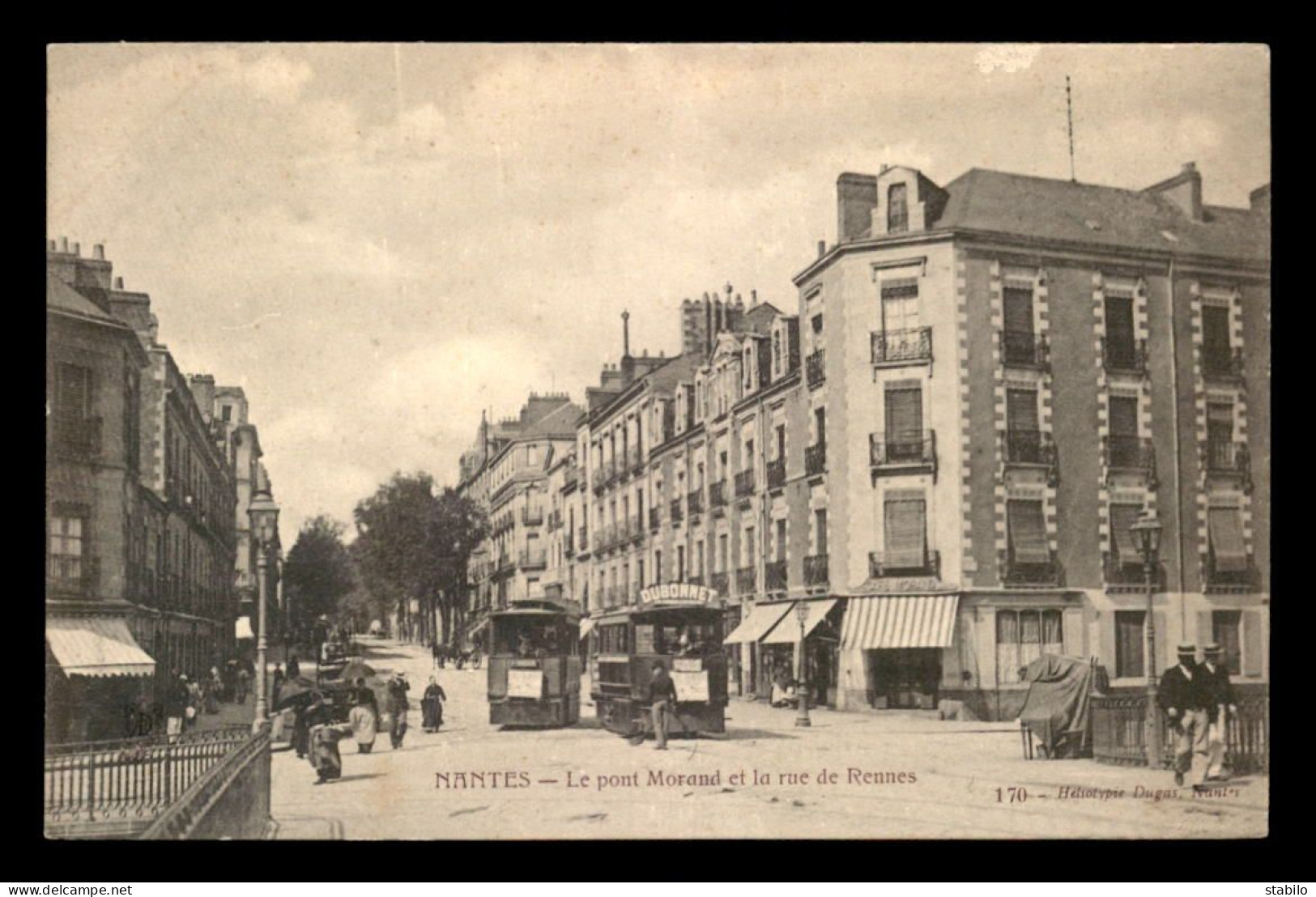 44 - NANTES - LE PONT MORAND ET LA RUE DE RENNES - TRAMWAYS - Nantes