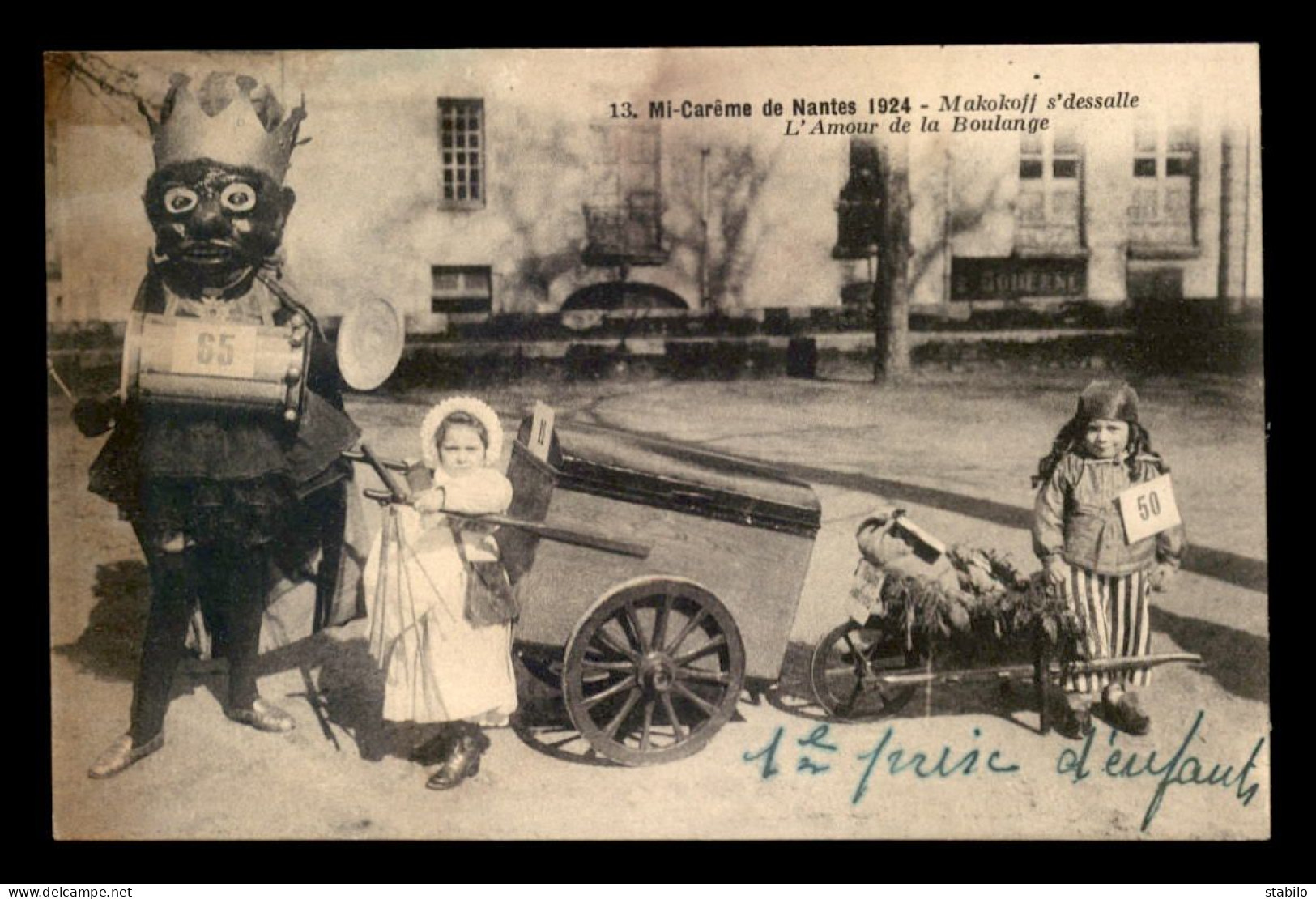 44 - NANTES - FETE DE LA MI-CAREME 1924 - MAKOKOFF S'DESSALLE - L'AMOUR DE LA BOULANGE - ENFANTS - Nantes