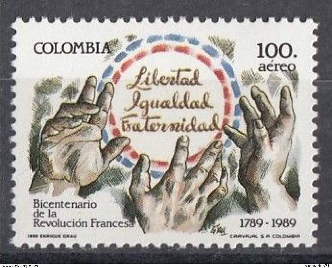 COLOMBIA 1752,unused - Révolution Française