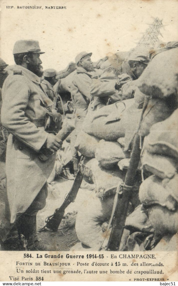 La Grande Guerre 1914-15 - En Champagne - Fortin De Beauséjour - Poste D'écoute - Other & Unclassified