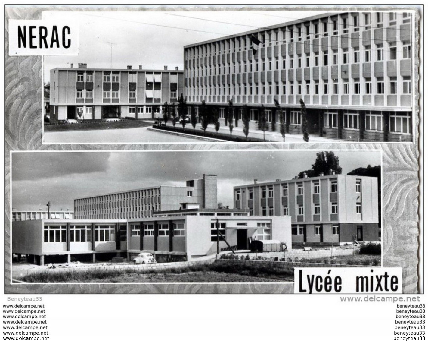 CPSM (Réf :I649) NÉRAC (LOT Et GARONNE 47) Le Nouveau Lycée Mixte (vieille Voiture) - Nerac