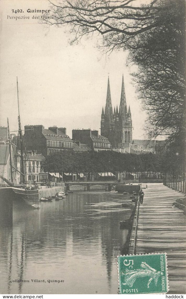 QUIMPER : PERSPECTIVE DES QUAIS - Quimper