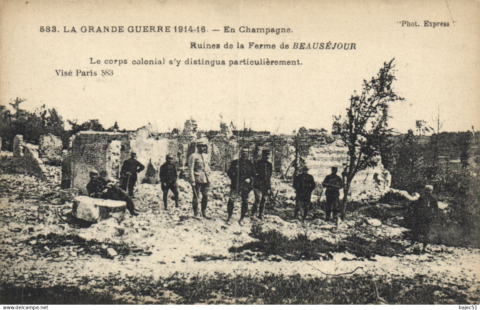 La Grande Guerre 1914-15 - En Champagne - Ruines De La Ferme De Beauséjour - Sonstige & Ohne Zuordnung