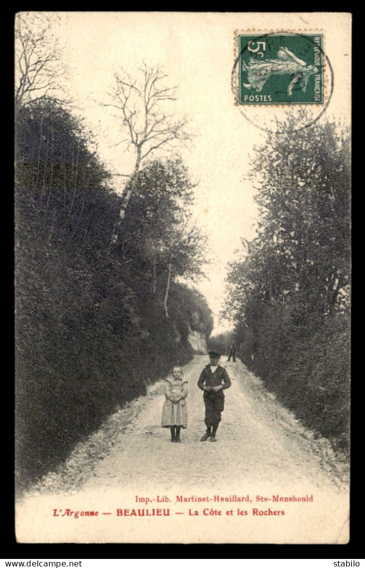 55 - BEAULIEU - LA COTE ET LES ROCHERS - EDITEUR MARTINET-HEUILLARD - Sonstige & Ohne Zuordnung