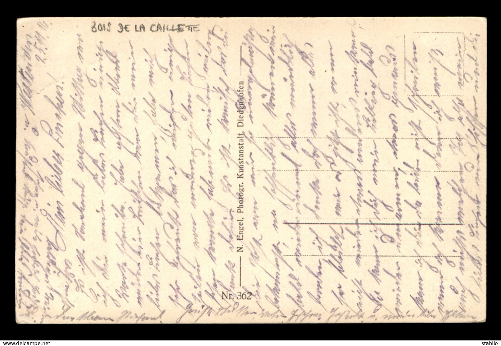 55 - BOIS DE LA CAILLETTE - WESTLICHER KRIEGSSCHAUPLATZ - FELDPOSTKARTE - GUERRE 14/18 - Other & Unclassified