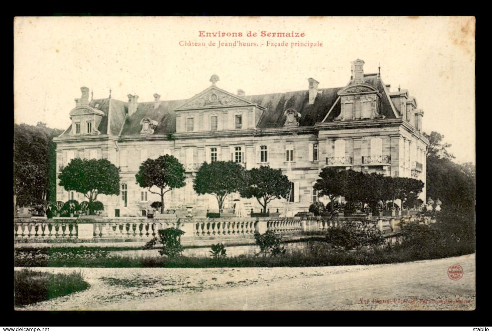 55 - LISLE-EN-RIGAULT - CHATEAU DE JEAN D'HEURS - FACADE PRINCIPALE - EDITEUR VVE PANNET-PERONNE - Autres & Non Classés