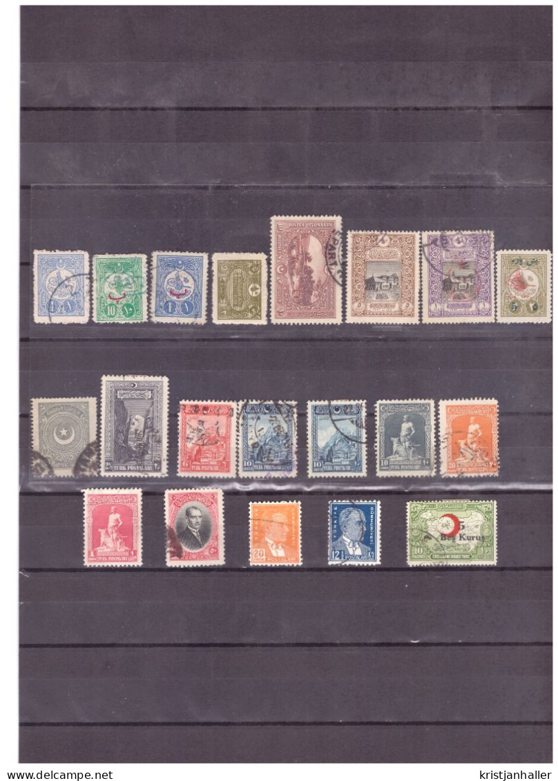 1908-1932 Variety Of Turkey 20 Used Stamps - Other & Unclassified