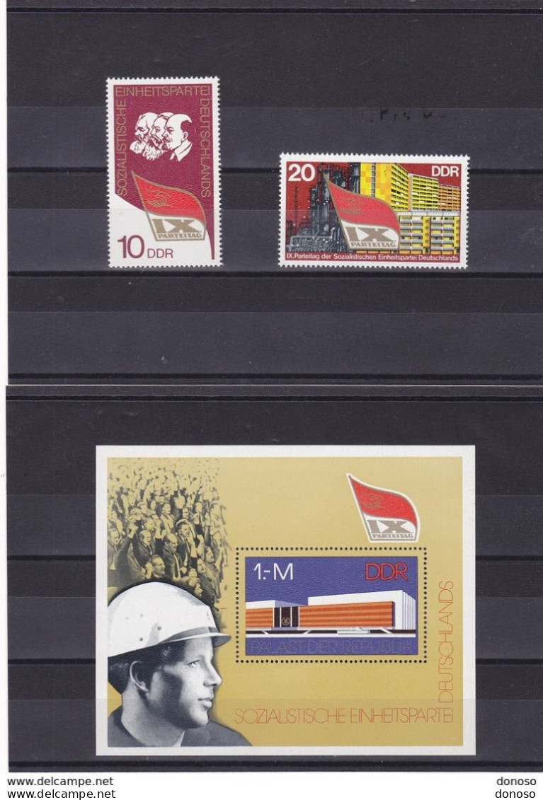 RDA 1976 SED  Yvert 1801-1802 + BF 40, Michel 2123-2124 + Bl 45 NEUF** MNH - Unused Stamps