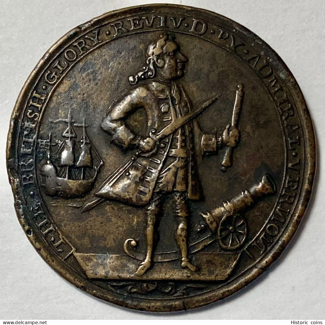 1739 Admiral VERNON Copper Medal CAPTURE OF PORTO BELLO – Betts 238 - Royal/Of Nobility