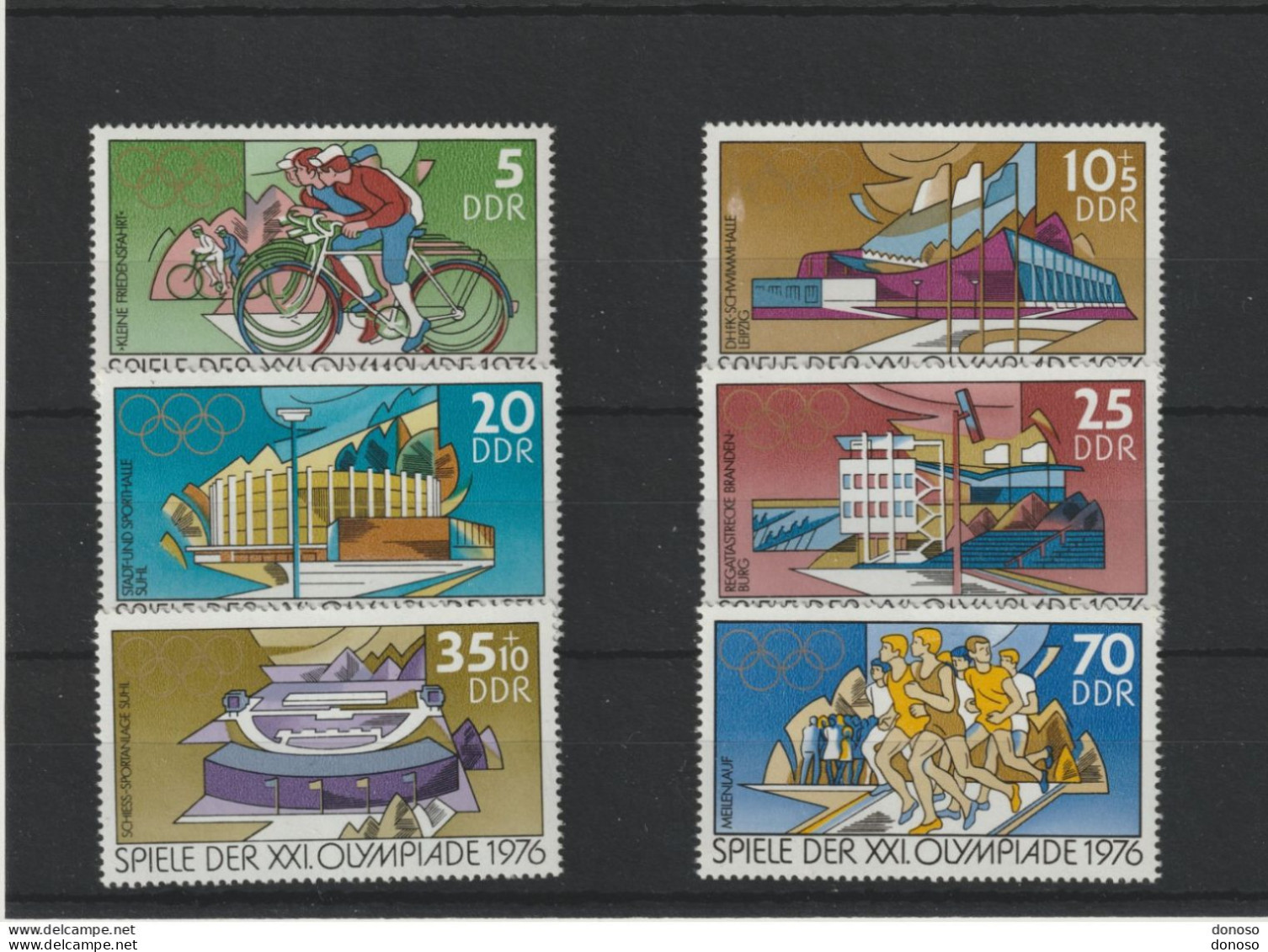 RDA 1976 Jeux Olympiques De Montréal, Cyclisme, Tir, Régate, Course De Fond Yvert 1803-1808 NEUF** MNH Cote 5,50 Euros - Unused Stamps
