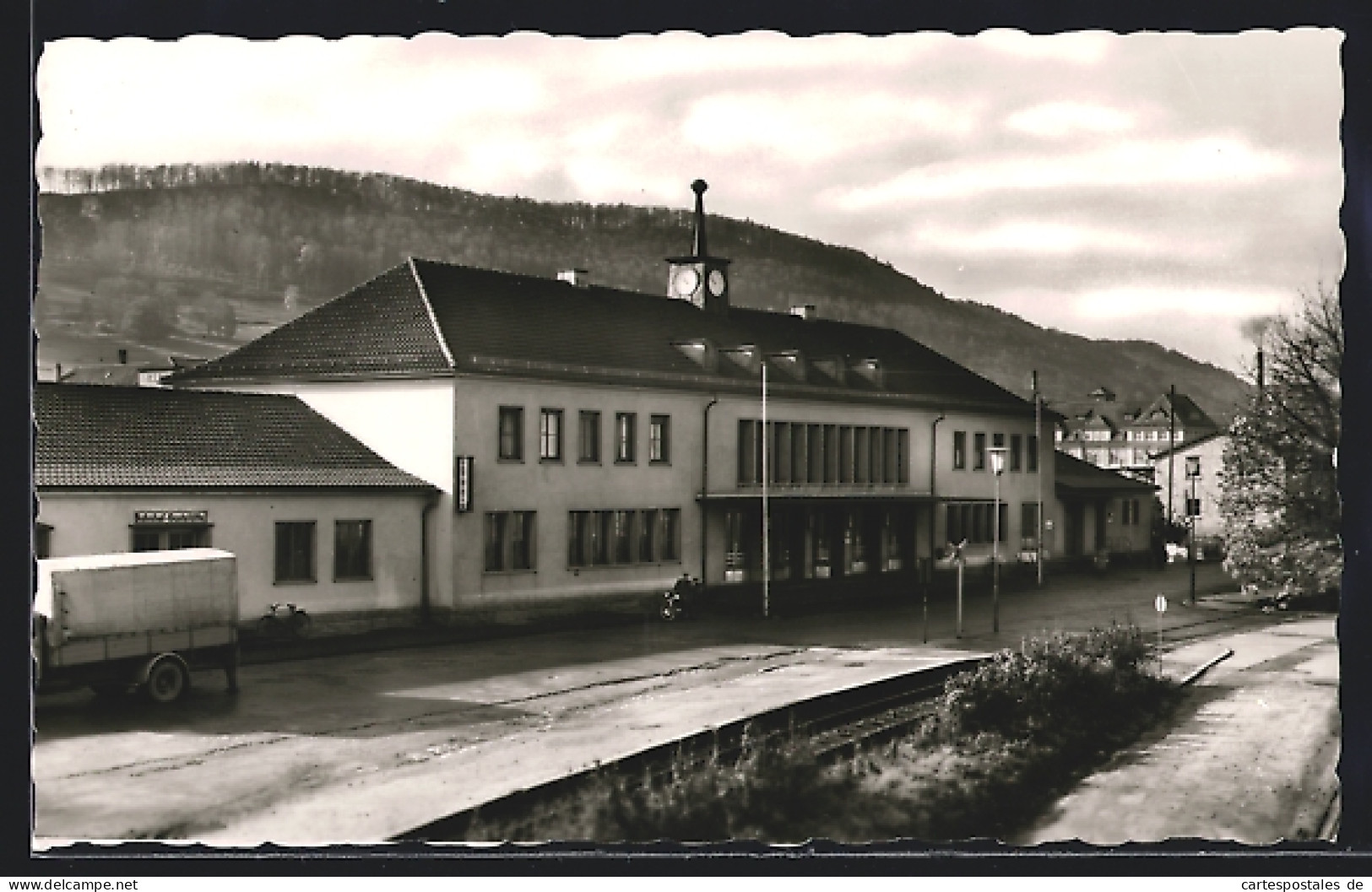 AK Ebingen, Bahnhof Mit Strasse  - Other & Unclassified