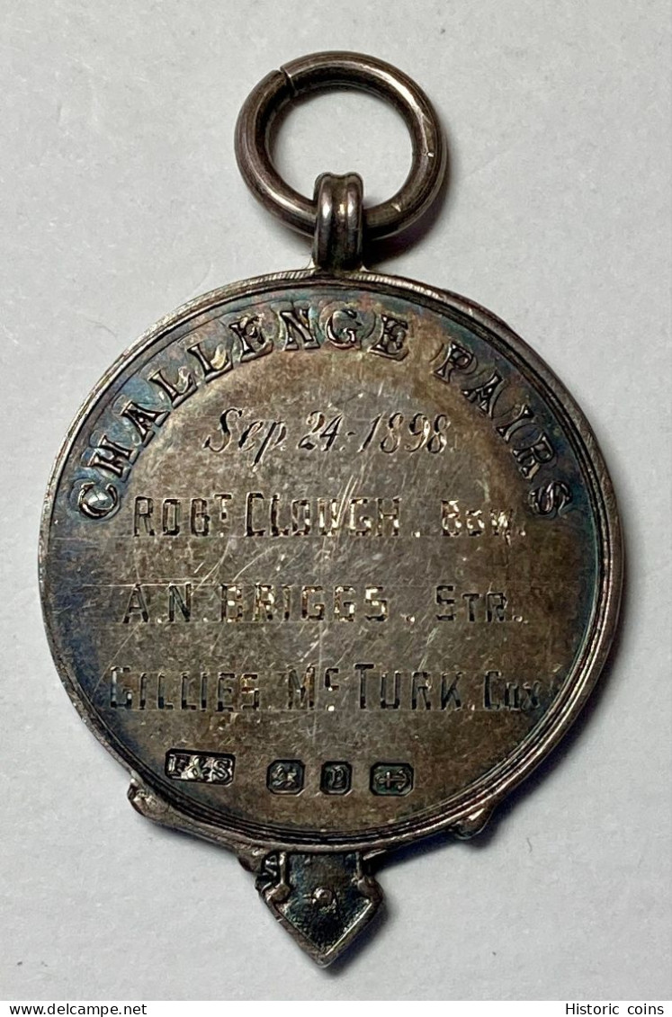 1898 BRADFORD AMATEUR ROWING CLUB .925 hallmarked silver medal in case