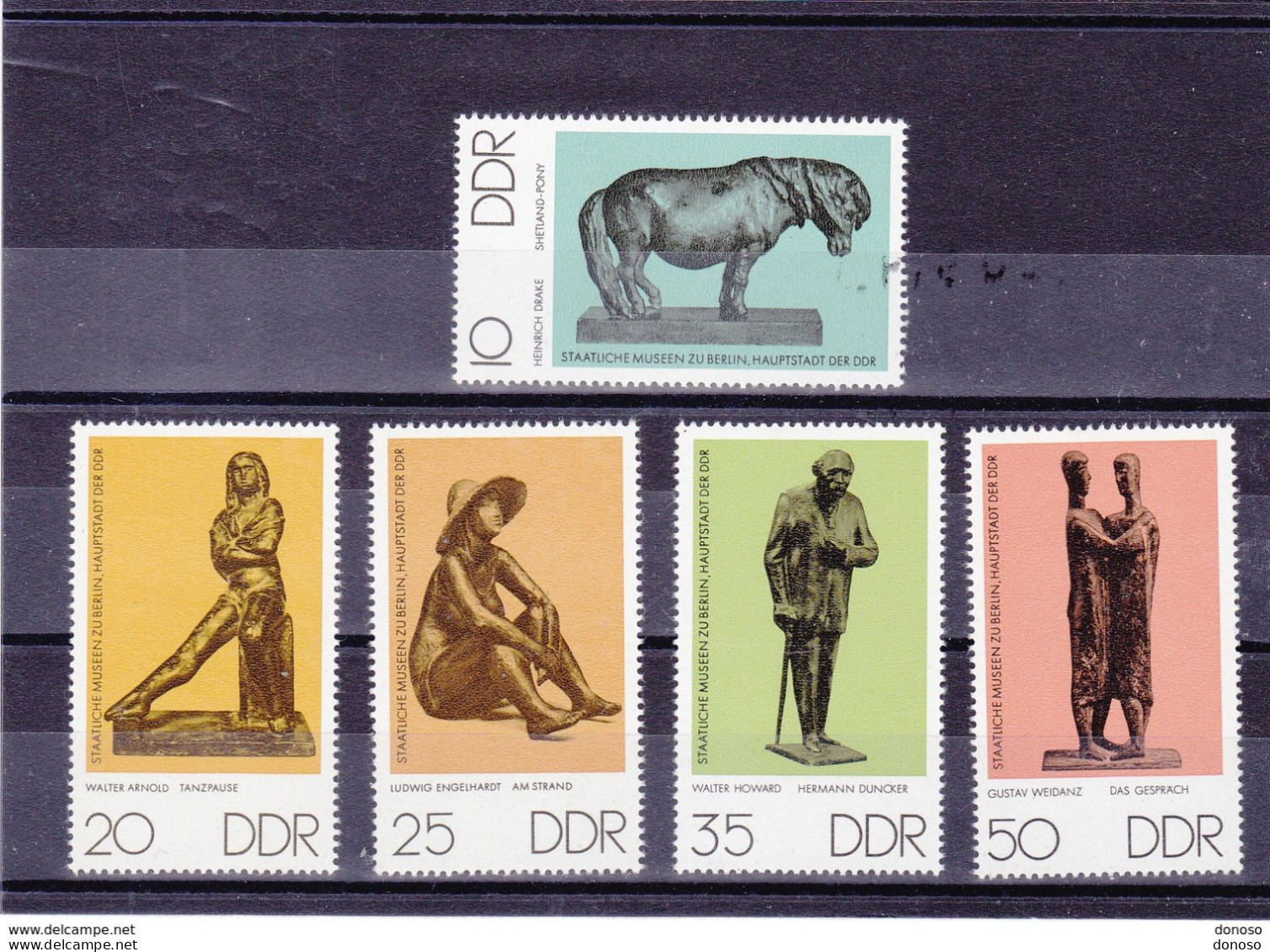 RDA 1976 SCULPTURES Yvert 1817-1821, Michel 2141-2145 NEUF** MNH Cote Yv 4 Euros - Ungebraucht