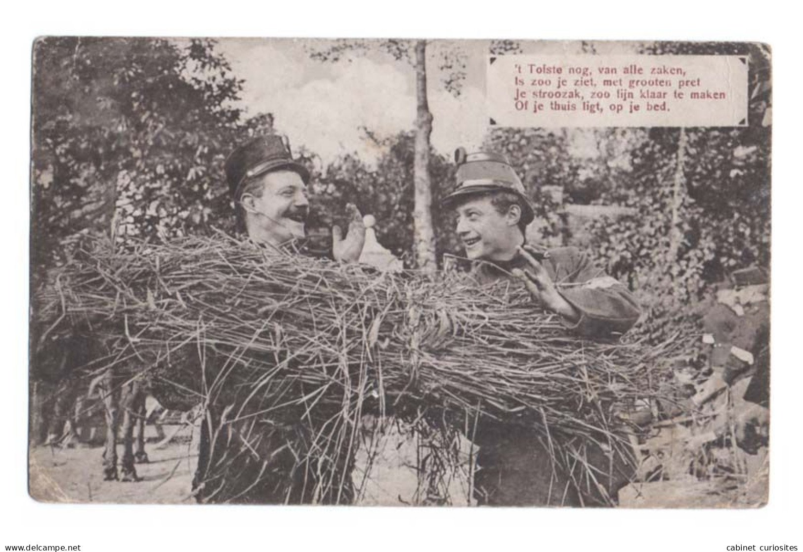 CORVÉE DE BOIS Pour Deux Soldats Hollandais - 't Tofste Nog Van Alle Zaken Is Met Grooten Pret Je Takkenbossen - Animée - Oorlog 1914-18