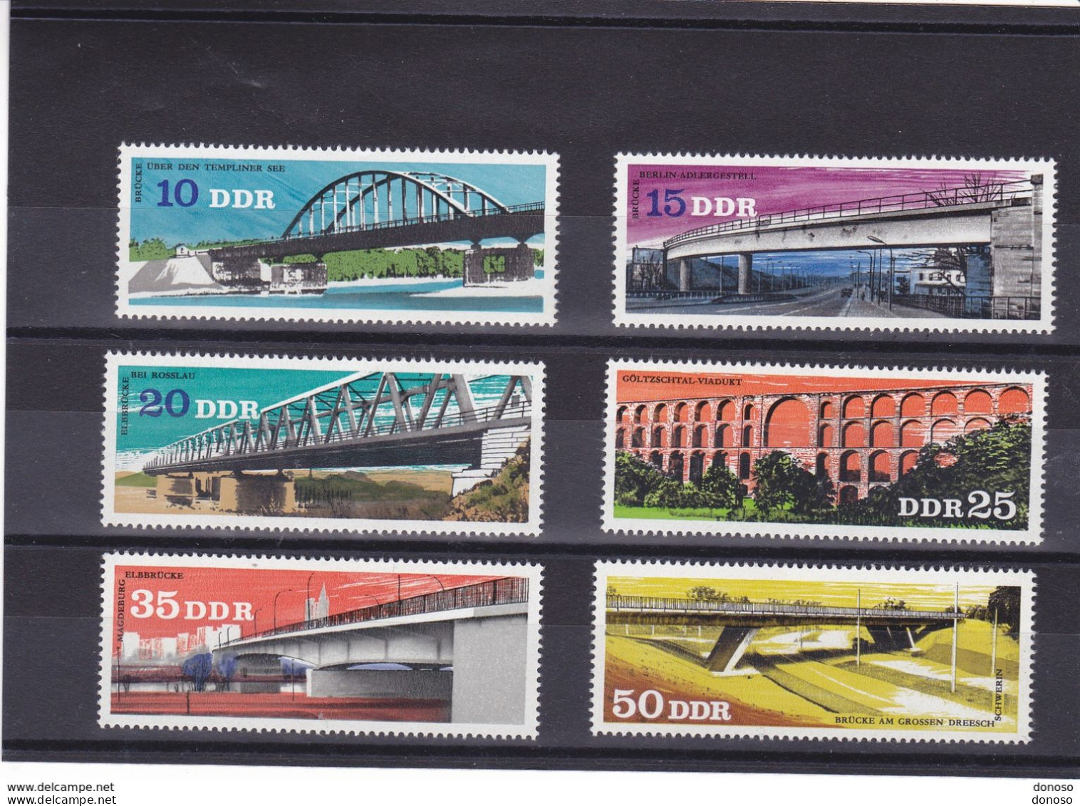 RDA 1976 PONTS Yvert 1839-1844, Michel 2163-2168 NEUF** MNH Cote Yv 4 Euros - Ongebruikt