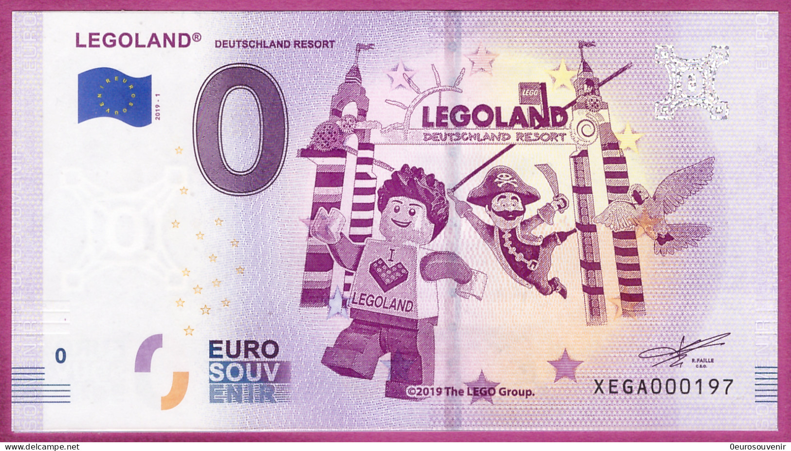 0-Euro XEGA 2019-1 LEGOLAND - DEUTSCHLAND RESORT - Privéproeven