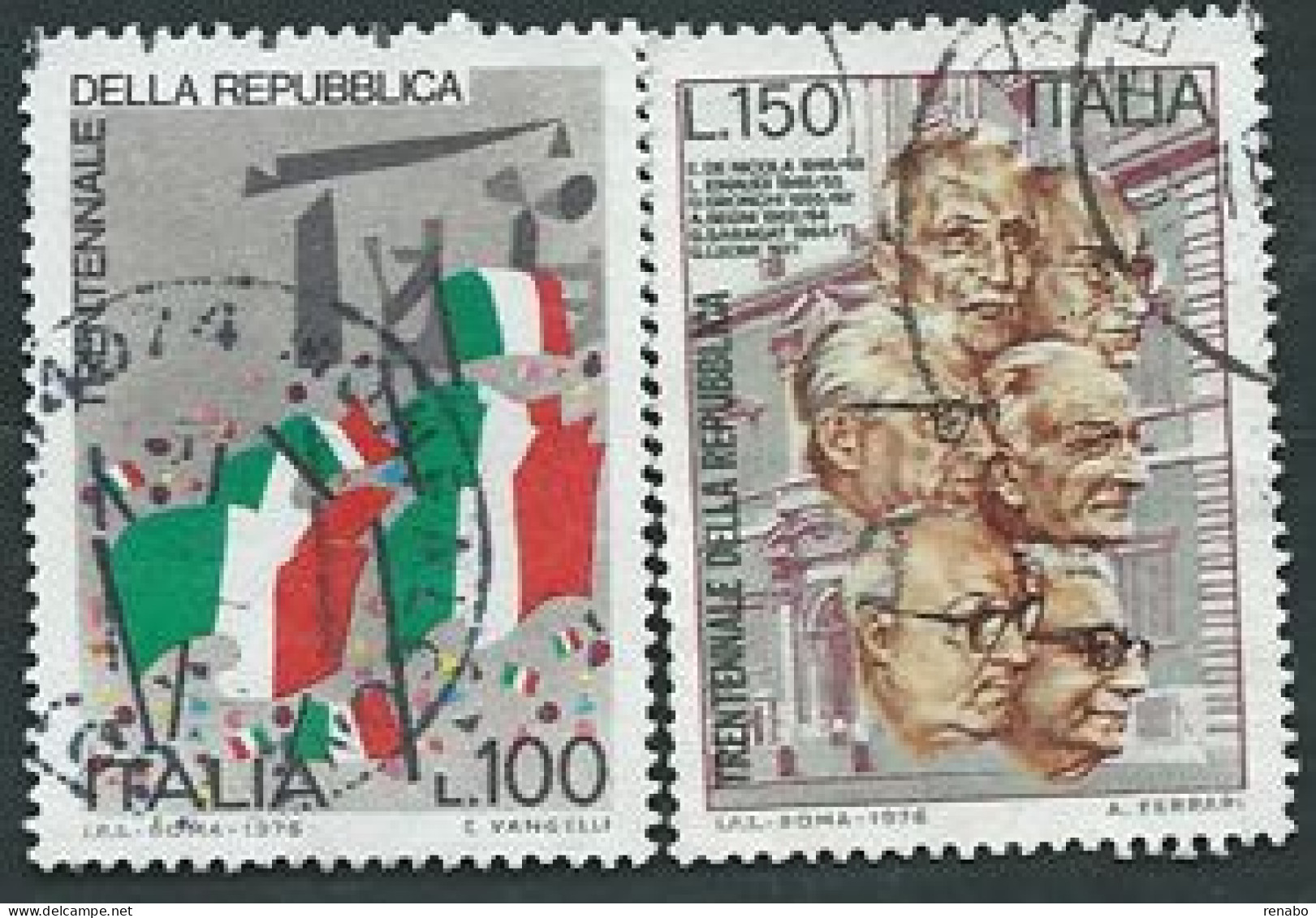Italia 1976; 30° Anniversario Della Repubblica. Serie Completa, Usati. - 1971-80: Usados