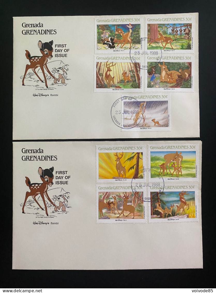 FDC Grenada Grenadines 25/07/1988 - Walt Disney - Bambi - Disney